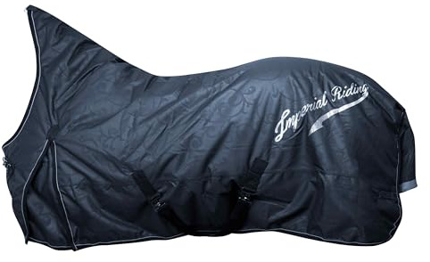 Imperial Riding IRH Super-Dry - Manta para Exteriores (300 g, Impermeable y Transpirable, poliéster 600D, Relleno de 300 g), cálida Manta de Invierno para Caballos, Resistente y fácil de Limpiar