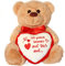 matches21 Teddybär mit Herz/Herzteddy Ich Pass Immer auf Dich auf Hellbraun/beige 25 cm Kuscheltier Schmusetier - Geschenkidee Freundin Klassiker