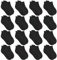 ZERULETS Jungen Mädchen Söckchen Sneaker Socken Kinder 16er-Pack Unisex Sportsocken Klassische Farben Schwarz, Weiß und Grau Kleinkind Socken 2-14 Jahre(7-10 Jahre，Schwarz