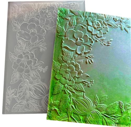 arriettycraft 3D Plastic Embossing Folders for Card Making 3 d Flowers Texture Embossing Folder for Scrapbooking Paper Crafting Home Decoration