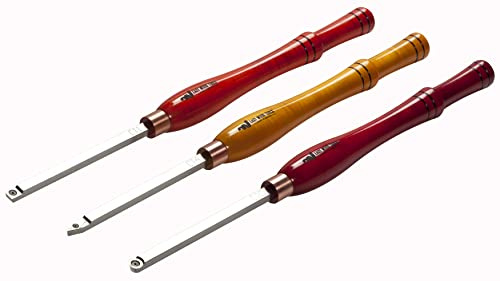 Easy Wood Tools Ensemble d'outils de tournage sur bois Easy Full-Size 3 pièces (12025) pour tournage sur bois/grattoir avec inserts en carbure remplaçables