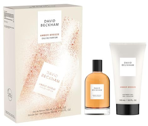 David Beckham Amber Breeze Gift Box Eau de Parfum 100ml and Shower Gel 150ml Aromatic Amber Fragrance for Him