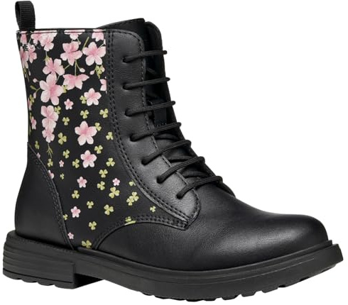Geox J Eclair Girl Bottines à la Cheville, Black Rose, 26 EU