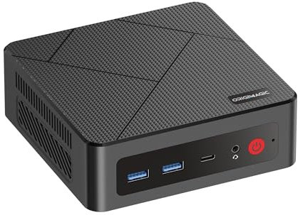 origimagic C4 Mini PC Light Gaming Ryzen 5 3550H (Beat N150, hasta 3.7GHz) 16 GB DDR4/512 GB SSD Mini Ordenador Triple Pantalla/Pre-OS 11 Pro/WiFi 5/BT5.0/Ethernet Dual, PC para Oficina/Juegos/hogar
