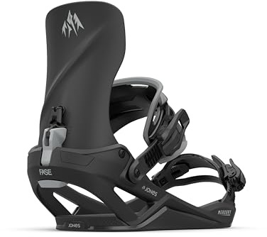 JONES Mercury Fase Snowboard Bindings – Eclipse Black – All-Mountain Freeride Performance with Responsive Control – Size L