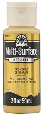 FolkArt Multi-Surface Metallic Acrylic Paint, 14K Gold, Small