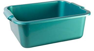 Schüssel 11 L mit Griff eckig rosa, blau, metallic grün Allzweckschüssel Plastik Spülschüssel Plastikschüssel Fußwanne Wanne Fußbad (metallic grün)