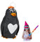 Relaxdays 10031492 Pinata Pinguin, zum Aufhängen, Kinder & Erwachsene, Geburtstag, zum Befüllen, HxBxT 42 x 21 x 21 cm, schwarz