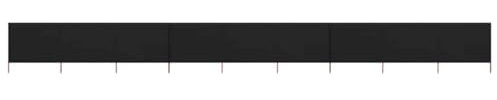 vidaXL 9-teiliges Windschutzgewebe 1200 x 80 cm Schwarz