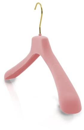Kiroplast 15 Perchas de Terciopelo Flocado Antideslizante para Ropa Exterior, Muletas, Abrigos y Chaquetas - 42cm (Rosa)