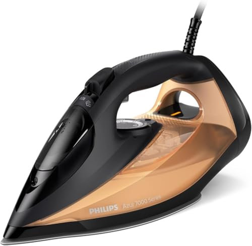 Philips Azur 7000 Series Steam Iron – Blast Through Tough Creases with 250g Boost, 50g/min Continuous Steam, 2800W Fast Heat-Up, Vertical Steam, Non-Stick Elite Soleplate (DST7040/80)