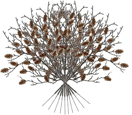 BestAlice 10 Pièces Décoration de Pin Artificiel, Pommes de Pin Simulées, Pommes de Pin pour L'artisanat, Mini Pommes de Pin Artificielles pour L'artisanat, Tiges de Branche de Pin de Noël