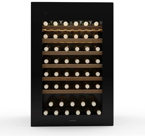 Klarstein Rhone 59 Uno vinoteca - 59 botellas, 1 zona, 5-20°C, control LED, iluminación LED, puerta UV, silenciosa, vinoteca nevera