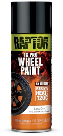U-POL Peinture pour Jantes Raptor - Bombe Aérosol Spray de Peinture pour Jantes Auto - Vernis Brillant - 365 ml - Ref. RWPGC/AL