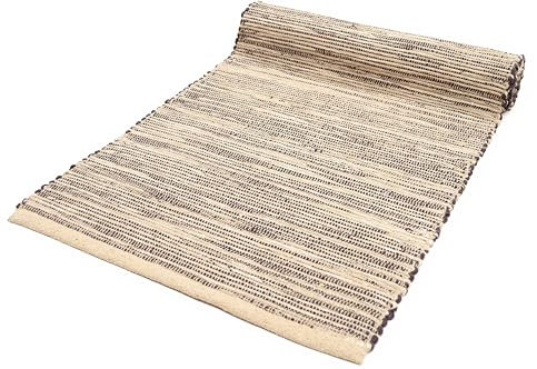 Casa Service Reno Teppich aus Baumwolle, waschbar, für Badezimmer, Küche, rutschfest, maschinenwaschbar (Beige, 50x180 cm)