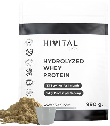 Protéine Whey 990 g pour 1 mois de traitement. 24 g par jour de Protéines de Lactosérum Naturelles. A base de Concentré et Isolat de Protéines de Lactosérum. Avec un Arôme Naturel de Chocolat. Hivital