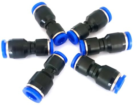 Cylinder PU 8mm to 6mm Cylinder Pneumatic Fittings PG6 Convert To PG8 Air Water Hose Tube One Touch Straight Reducing Pneumatic Air Valve Connector Tube Hydraulic Valve