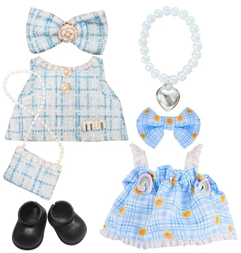 MLPKOI ​7 Pezzi Vestiti per Bambola, Vestiti per bambola, ​Clothes, Accessori Carini per Bambole, adatti per bambole da 17 cm, Vestito per Peluche Bambole per Collezionisti
