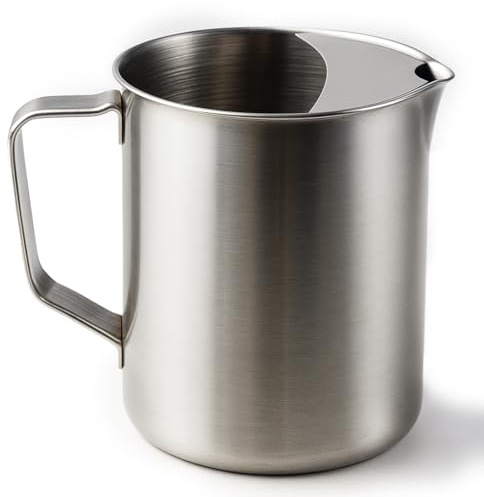 Space Home - Caraffa per Acqua Acciaio Inox 1,8 L con Coperchio e Manico - Brocca Per L'Acqua per Bevande Calde e Fredde, Tè, Limonata e Succhi - Caraffa per Tavola, Cucina, Ristorante