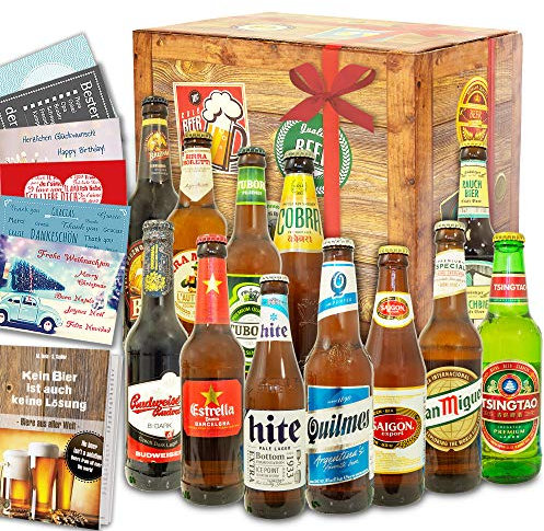 Biere der Welt 12 Flaschen | Männergeschenk12x Biere aus aller Welt