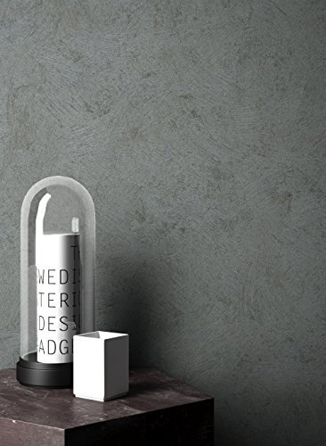NEWROOM Papel pintado barroco gris vellóntapete Uni Bauhaus Beton Stein hermoso diseño moderno 3d mirada , incluyendo papel tapiz guía
