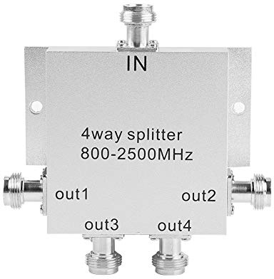 Bewinner Divisore di potenza a 4 vie Tipo di telefono cellulare mobile Splitter di potenza Ripetitore di segnale Amplificatore Divisore di potenza Collegamento 4 antenne per interni