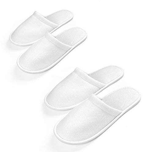 AQUEENLY Pantofole usa e getta per ospiti, 24 paia di pantofole usa e getta per ospiti, pantofole riutilizzabili per spa, pantofole da hotel per donne e uomini, lavabili, unisex per casa senza scarpe