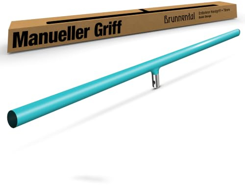 BRUNNENTAL® Mango Manual para Taladro de Tierra 70 cm, Empuñadura Extralarga para Barrenas de Tierra, Conexión 20 mm, Acero al Manganeso 65Mn, Perno Quick Change, para Ahoyador, Jardín, Postes y Pozos