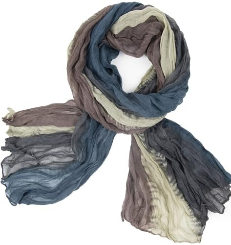 Gloop Damen Schal leichter Lang schal Tuch mit Farbverlauf Viele Farben，leichte für Frühling, Herbst, Winter, Schal, Wickeln