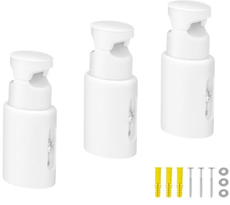 0XBIT Soporte Radiador Pared, 3 Piezas Radiador Toallero Electrico ABS, Fijaciones para Calentadores Toallas Distancia Ajustable, con Accesorios, para Radiadores Baño Rectos o Curvos