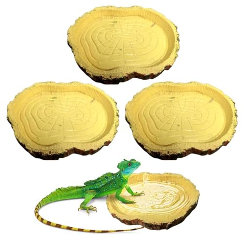 ZGDEIWGF Set di 3 ciotole per animali domestici, accessori per rettili, accessori per animali domestici, ciotole per animali domestici