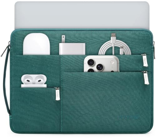 HYZUO 17-17,3 Pollici Custodia per Laptop Borsa Valigetta, Verde Scuro | per 17 17,3 HP/Dell/Lenovo/ASUS/Acer/LG/MSI Gaming Laptop/Razer Blade 17/18, Custodia Protettiva per Notebook da Uomo Donna