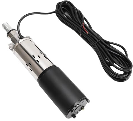 Jiawu Djupbrunnspump, 220 W DC 317GPH 98,4 Fot Lyft Elektrisk Skruv Dränkbar Brunnspump, Vattenbrunnspump med 3 4 NPT-uttag och 7 M Sladd för Bevattning Jordbruksträdgårdshem