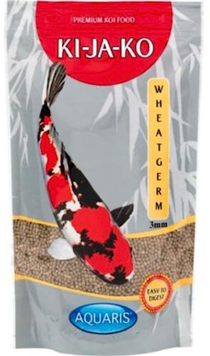KI-JA-KO Wheatgerm, Comida para koi 1 kg / 3 mm, alimento Especial con Germen de Trigo para Primavera y otoño, fácilmente digestible, sin carotenoides, Certificado ISO22000/GMP+