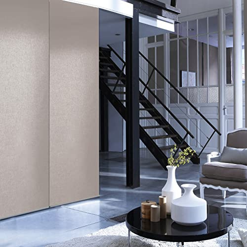 MADECOSTORE Flächenvorhang, Blickdicht, einfarbig, Taupe, 45 x 260 cm