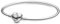 PANDORA Moments Herzverschluss Armreif Sterling-Silber 19 cm