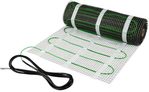Tunnsäng, värmematta, 150 watt/m², 50 cm, 1,5 m², elektrisk golvvärme, badrum