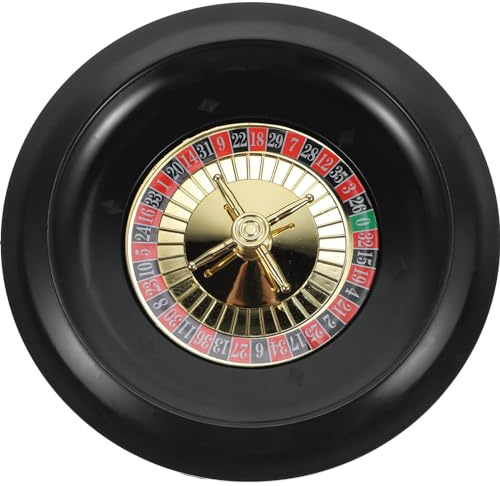 ifundom Roulette Russe Jeu Complet avec Roue De Poker Rotative Compacte pour Soirées Et Fêtes Amusantes Accessoire De Pratique Et Portable 10 Pouces