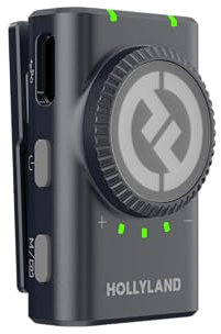 HollyView Hollyland Wireless Microphone Receiver for Camera Compatible with Lark M2 Wireless Tie Microphone System, Black