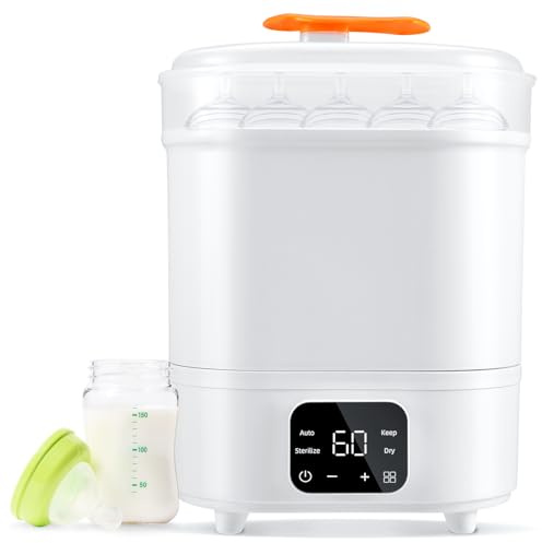 Esterilizador de biberones, esterilizador eléctrico de biberones, esterilizador y secador de botellas de vapor de gran capacidad para Artículos de Bebé, Biberones y Accesorios para Sacaleches
