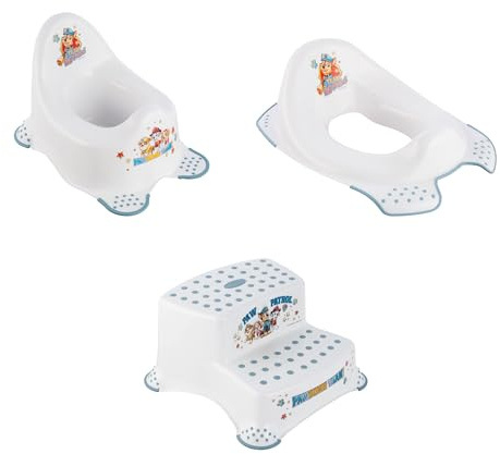 Keeeper, Paw Patrol-Set Med Pottan Adam För Ca 18 Mån–3 År, Toalettsitsen Ewa För Ca 24 Mån–4 År Och Tvåstegspallen Igor, Vit