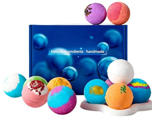 Boules De Bain 12 Pièces Parfum Longue Durée Fleurs Séchées Douche Vapeur Savon Spa Tremper Comprimés Nettoyant Pour Le Corps Spa Anniversaire Relaxation Été Auto-soins Bas De Noël Vacances Bain Pétil