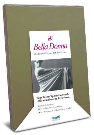 Formesse Bella Donna Jersey Spannbetttuch Spannbettlaken, Größe:200x220-200x240 cm, Farbe:0533 Olive