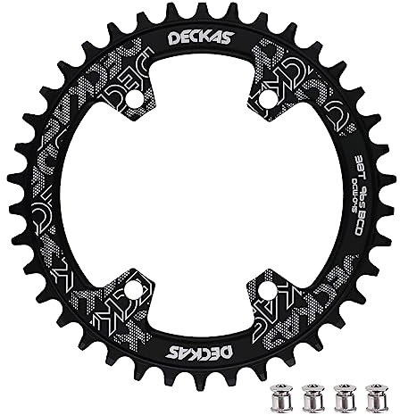 DJC Bike Chainring Asymmetrical 96BCD Narrow Wide Tooth MTB for XT SLX M6000 / M7000 / M8000 / M9000 7/8/9/10/11/12 Speed Aluminum 7075 30T 32 34 36 38T (1# Round Black, 30T)