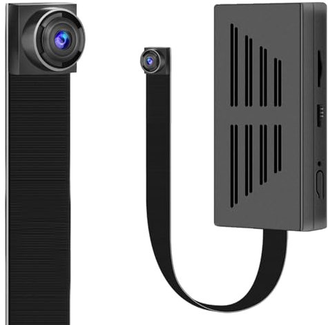 Lydzlzz Mini Kamera HD 1080P Mini Camera mit Akku Kleine Videokamera 7 Stunden Lange Akkulaufzeit Bewegungsmelder Kompakte Sicherheitskamera für Zuhause und Büro