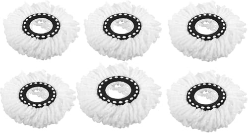 *NEW* SWISSPACK Revolving Spin Mop and Bucket White Pads X 6 (Only Pads)