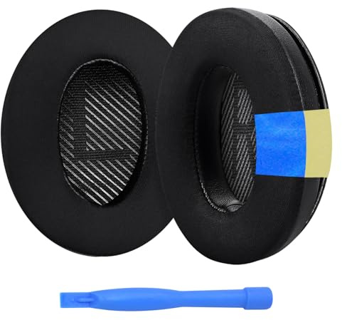Ersatz Ohrpolster für Bose QuietComfort 35 (QC35) & QuietComfort 35 II (QC35 II) – Kühlgel Memory Schaum Ohrpolster für Over-Ear Kopfhörer – Geräuschisolierende Ersatzpolster – Schwarz von MMOBIEL
