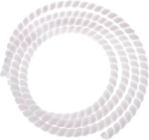 CHAKEUZND Manicotto a spirale per cavi ordinati, 2 metri 8 mm a 30 mm tubo di linea di protezione di copertura spirale avvolgente cavo organizzatore filo protezione(White,30mm inside diameter)