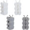 4 soportes de silicona para cabezal de ducha, soporte ajustable para cabezal de ducha montado en la pared, soporte de ventosa universal sin taladrar para baño (gris y blanco)