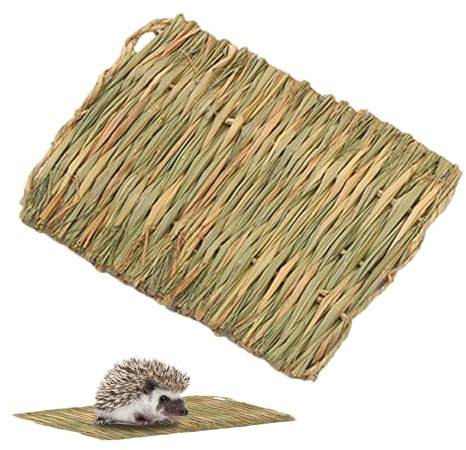 Sghtil Tapis de Lapin | Nid de Sommeil tressé | Tapis d' Naturelle comme Lieu de Couchage et Jouet à mâcher pour Lapins, Chiens et Chats avec Coussin de Repos